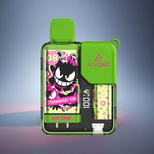 Aivono Aim Tank 9500 Puffs תות ליווי עם 5% ניקוטין ו-650mAh