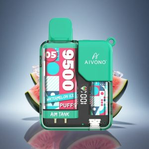 Aivono Aim Tank 9500 Puffs אבטיח קרח עם 650mAh ו-3% ניקוטין