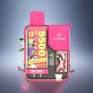 Aivono Aim Tank 9500 Puffs תות שדה קרח עם סוללת 650mAh