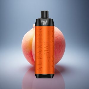 Al Fakher Crown Bar 8000 Crystal אפרסק קרח עם סוללת 600mAh וכבל טעינה Type-C